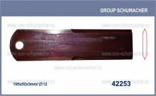 42253 Нож противорежущий 195x50x3мм. d12