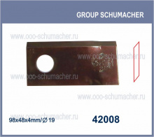 42008 Нож роторный 98*48*4мм. d19 левый