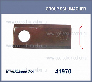 41970 Нож роторный 107*45*4мм. d21 правый